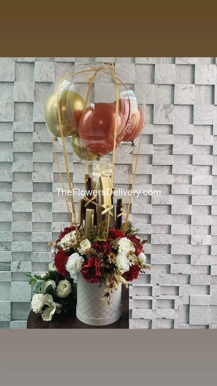 Premium Chocolates With Flowers Premium Chocolates With Flowers