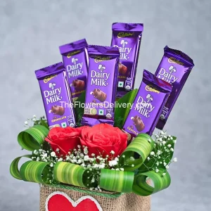 Combo of Flowers and Chocolates Karachi - TheFlowersDelivery.com