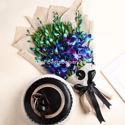 Cake and Flowers Combo Lahore - TheFlowersDelivery.com