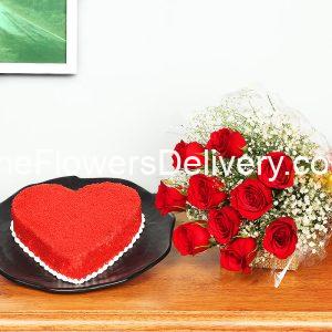 Send Anniversary Cake and Flowers to Pakistan - TheFlowersDelivery.com