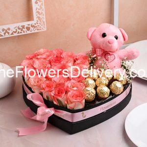 Best You Will Be Mine Combo Pink Roses Online