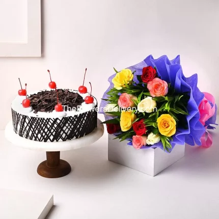 Flowers & Cake Combo Karachi -TheFlowersDelivery.com