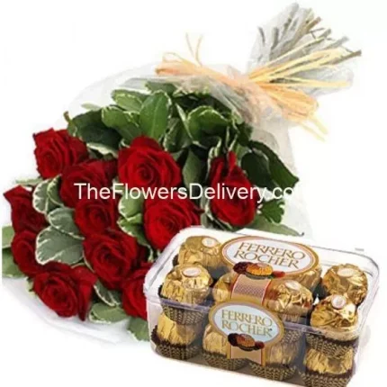 Valentine Flowers and Ferrero Rocher Deals Lahore - Theflowersdelivery.com