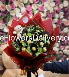 Valentine Chocolate Bouquet Lahore - TheFlowersDelivery.com