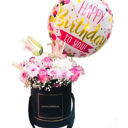 Birthday Flowers Box Lahore - TheFlowersDelivery.com
