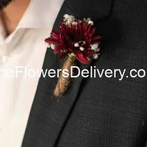 Maroon Boutonniere Pakistan - TheFlowersDelivery.com
