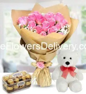 Teddy and Flowers Delivery Islamabad - TheFlowersDelivery.com