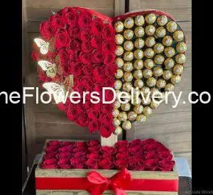 Ferrero Flowers Box Lahore - TheFlowersDelivery.com