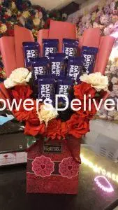 Chocolate Flower Bouquet Box Islamabad - TheFlowersDelivery.com
