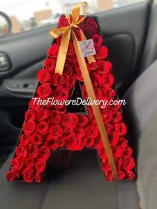 Alphabet Flower Box Lahore - TheFlowersDelivery.com