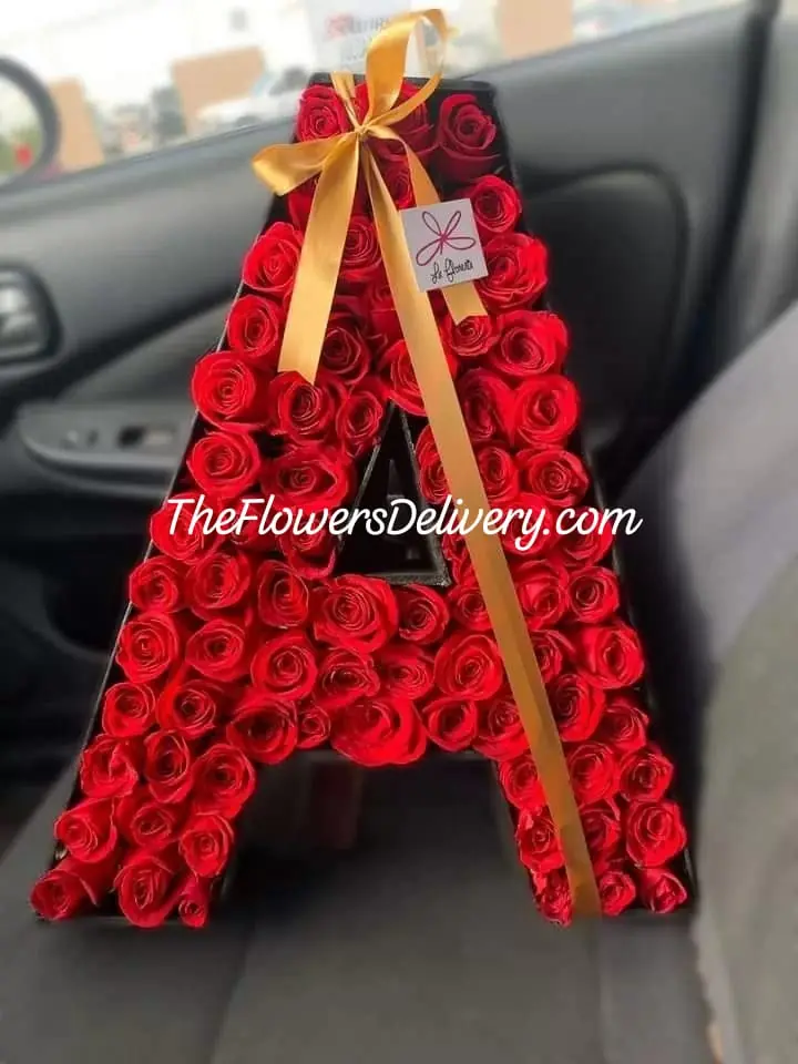 Alphabet Flower Box Lahore - TheFlowersDelivery.com