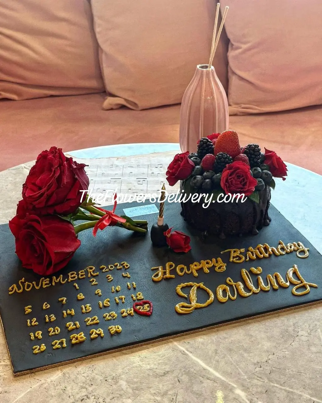 Birthday Cake and Flowers Lahore - TheFlowersDelivery.com