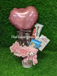 Mugs and Flowers for Mother's day Lahore - TheFlowersDelivery.com