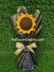 Hand Woven Sunflower Bouquet Lahore - TheFlowersDelivery.com