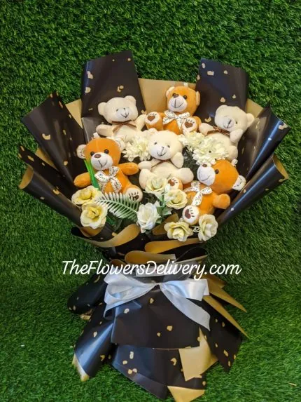 Birthday Teddy Bouquet Lahore - TheFlowersDelivery.com