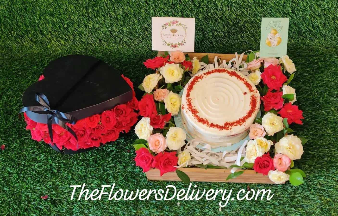 Birthday Flowers and Cake Lahore - TheFlowersDelivery.com