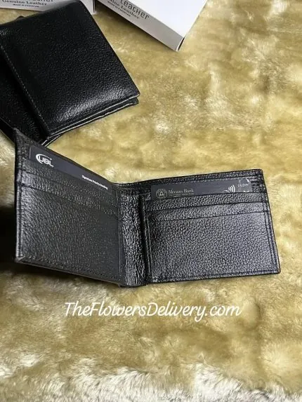 Black Leather Wallet for Men Pakistan - The FlowersDelivery.com