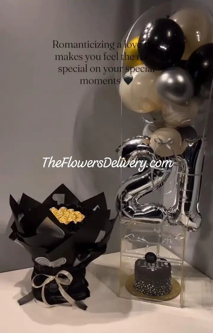 Bouquet and Cake Combo Lahore - TheFlowersDelivery.com