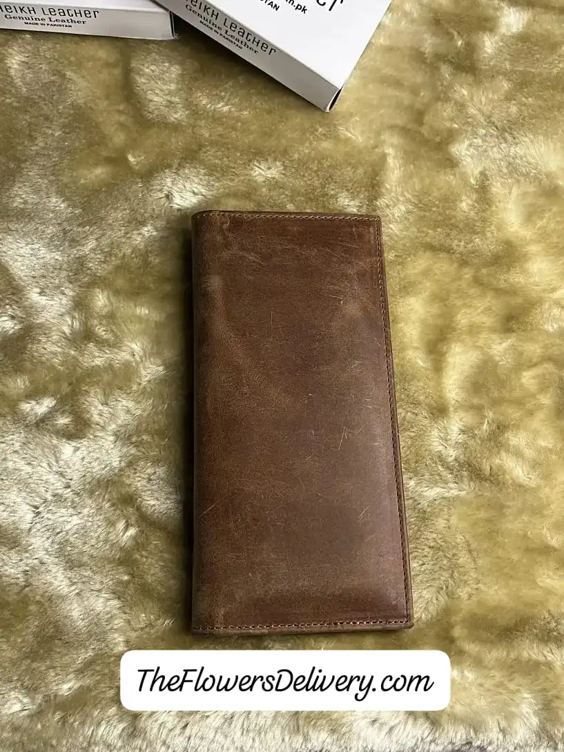 Brown Leather Wallet for him Pakistan - TheFlowersDelivery.com