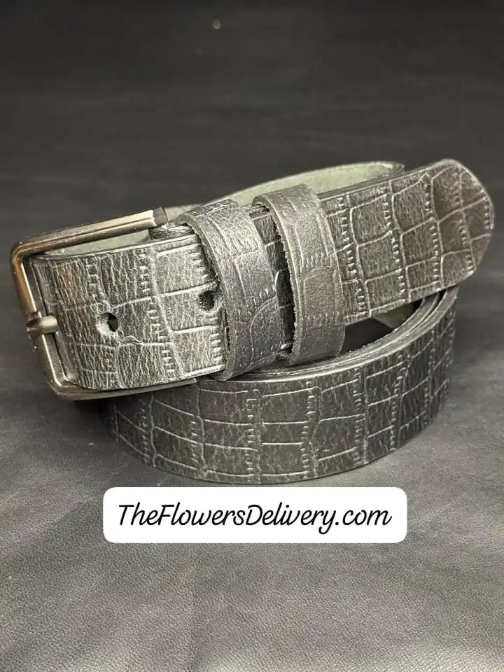 Men Leather Belt Black Pakistan - TheFlowersDelivery.com
