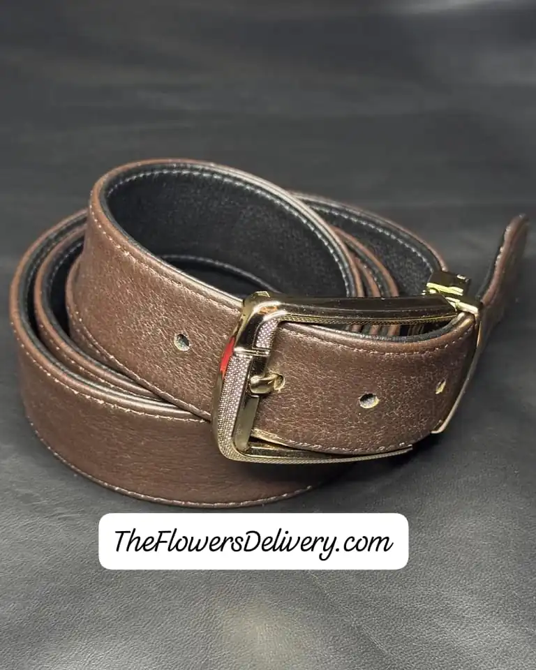 Genuine Leather Brown Belt for Men Lahore - TheFlowersDelivery.com