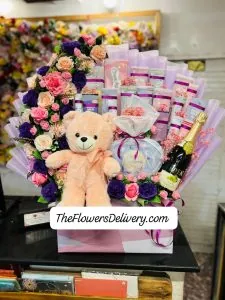 Teddy and Chocolate Box Lahore - TheFlowersDelivery.com