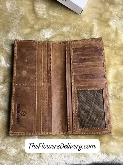 Brown Leather Wallet for him Pakistan - TheFlowersDelivery.com