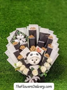 Chocolate Box with Teddy Bear Lahore - TheFlowersDelivery.com