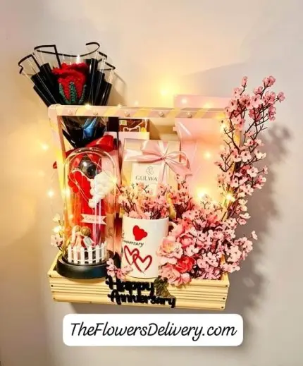 Happy Anniversary Gift Basket Lahore - TheFlowersDelivery.com