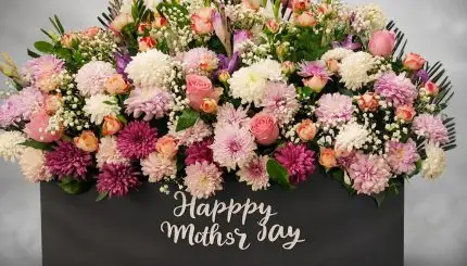 Happy Mother's Day Flowers Box Lahore - TheFlowersDelivery.com
